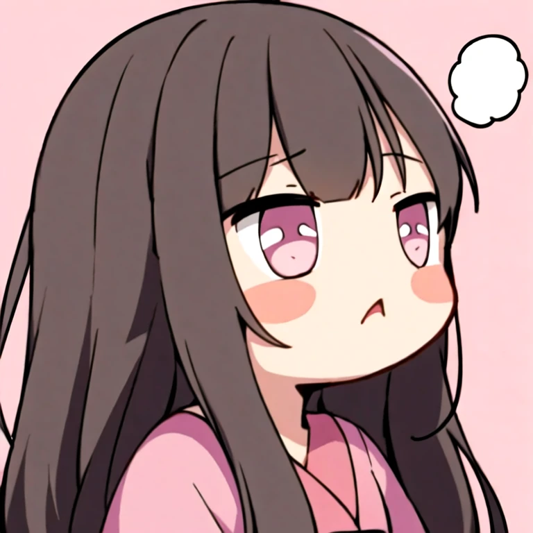 Anime girl with long black hair and pink shirt looking up at the sky, Animation drawings inspired by Ma Yuanyu, tumblr, serial art, Cute and natural anime face, Cute anime face, Cute girl anime visual, Cute anime girl, extremely Cute anime girl face, Lovely art style, Cute anime girl portrait, Kawaii realistic portrait, Young anime girl