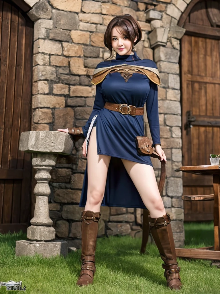 Milf, Mature female, villager, medieval  fantasy, full body image