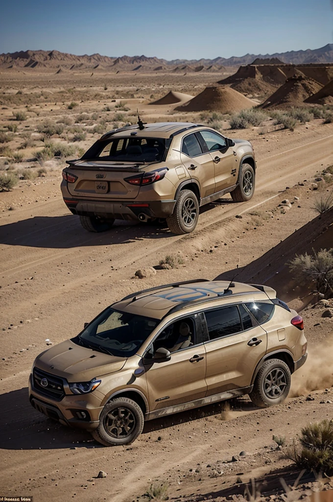 Elite soldiers ran after a war car in the middle of the desert, the car passed over the man's head,