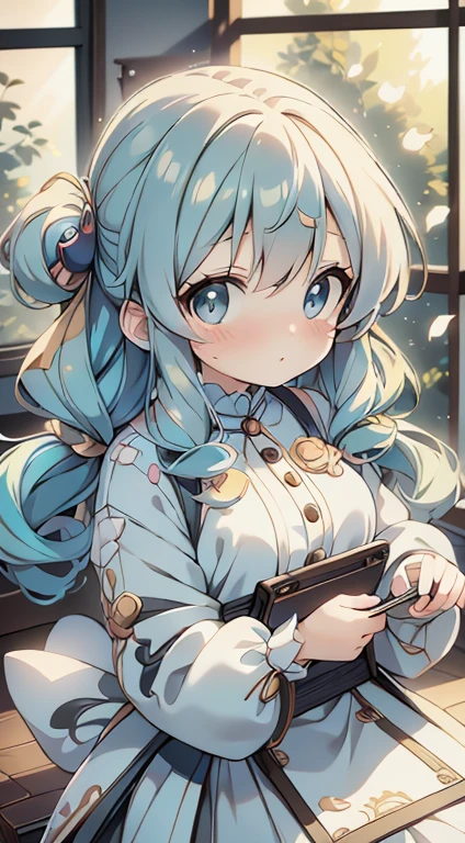 Highest quality, masterpiece, Very detailed, Detailed Background, anime, One girl, Young girl, Short girl, sf, sf, Outdoor, night, Starry Sky, greenhouse, huge structure, Biodome, Wind景, scenery, horizon, rooftop, sitting on rooftop, Wind, avert your eyes, Atmospheric lighting, Focus Only, close, From the side, Depth of written boundary, Bokeh、high resolution、最high resolution、Ultra delicate、Big eyes、Beautiful eyes