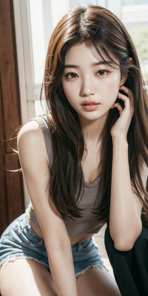 Realistic style, Bae Suzy, girl, Asian, detailed face, detailed hands, detailed legs, detailed fingers, detailed hair, detailed eyes, detailed skin, dynamic lighting, (photorealistic: 1.4), 8k UHD, (hyper realistic), (realistic photo), (masterpiece), (best quality), from above