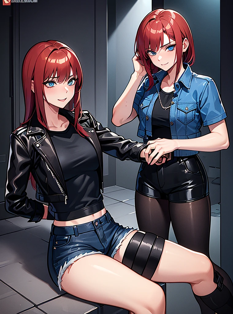 18 year old young girl, redhead with blue eyes, black leather jacket, short white shirt, hot blue short jean shorts, tortured, fucked, masturbating, sexy hot, hot, fucked, blow job, blowjob, sex, sex hot