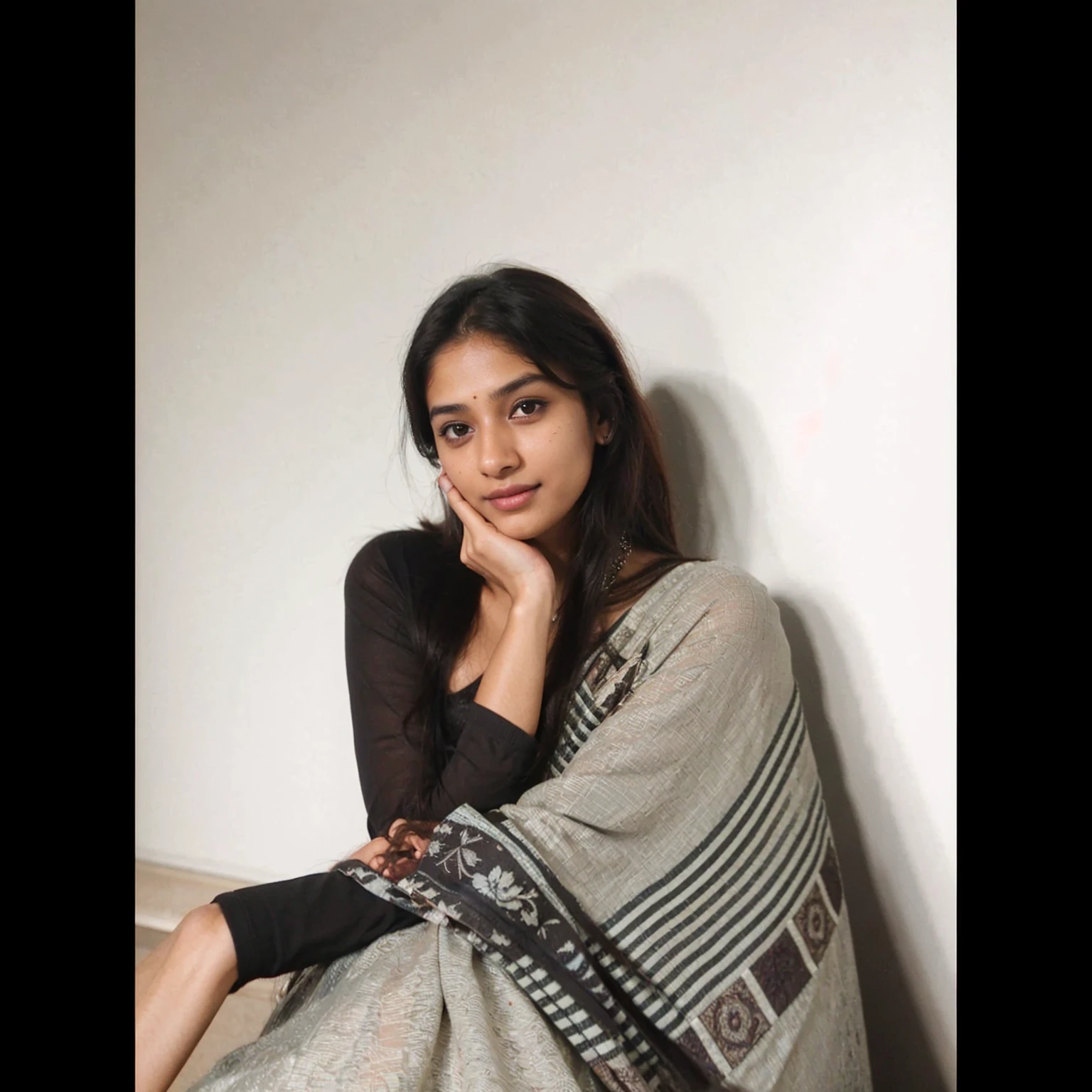 Beautiful ,23 years young Indian girl healthy, confidential looking,8k,realistic, raw photo,dark brown hair,fair skin, indian,long hair,clear facial features,, very detailed, 23years old, innocent face, natural wavy hair, high resolution, masterpiece, best quality, intricate details, highly detailed, sharp focus, detailed skin, realistic skin texture, texture, detailed eyes, professional, 4k, charming smile, shot on Canon, 85mm, shallow depth of field, kodak vision color, perfect fit body, extremely detailed, foto_\(ultra\), photorealistic, realistic, post-processing, maximum detail, roughness, real life, ultra realistic, photorealism, photography, 8k uhd, photography