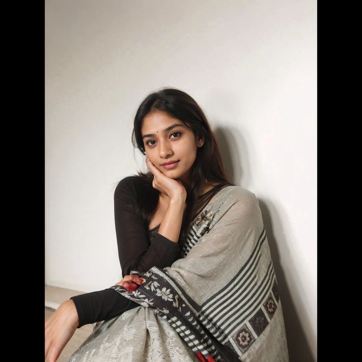 Beautiful ,23 years young Indian girl healthy, confidential looking,8k,realistic, raw photo,dark brown hair,fair skin, indian,long hair,clear facial features,, very detailed, 23years old, innocent face, natural wavy hair, high resolution, masterpiece, best quality, intricate details, highly detailed, sharp focus, detailed skin, realistic skin texture, texture, detailed eyes, professional, 4k, charming smile, shot on Canon, 85mm, shallow depth of field, kodak vision color, perfect fit body, extremely detailed, foto_\(ultra\), photorealistic, realistic, post-processing, maximum detail, roughness, real life, ultra realistic, photorealism, photography, 8k uhd, photography