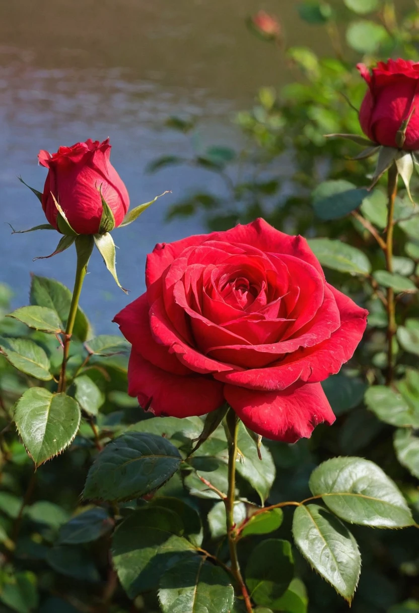 A red rose,Gorgeous background