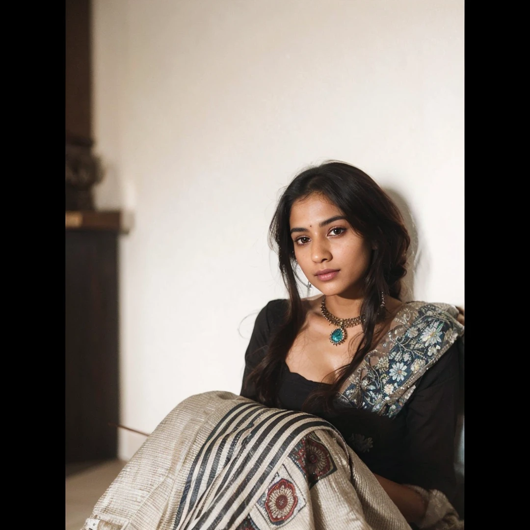 Beautiful ,23 years young Indian girl healthy, confidential looking,8k,realistic, raw photo,dark brown hair,fair skin, indian,long hair,clear facial features,, very detailed, 23years old, innocent face, natural wavy hair, high resolution, masterpiece, best quality, intricate details, highly detailed, sharp focus, detailed skin, realistic skin texture, texture, detailed eyes, professional, 4k, charming smile, shot on Canon, 85mm, shallow depth of field, kodak vision color, perfect fit body, extremely detailed, foto_\(ultra\), photorealistic, realistic, post-processing, maximum detail, roughness, real life, ultra realistic, photorealism, photography, 8k uhd, photography
