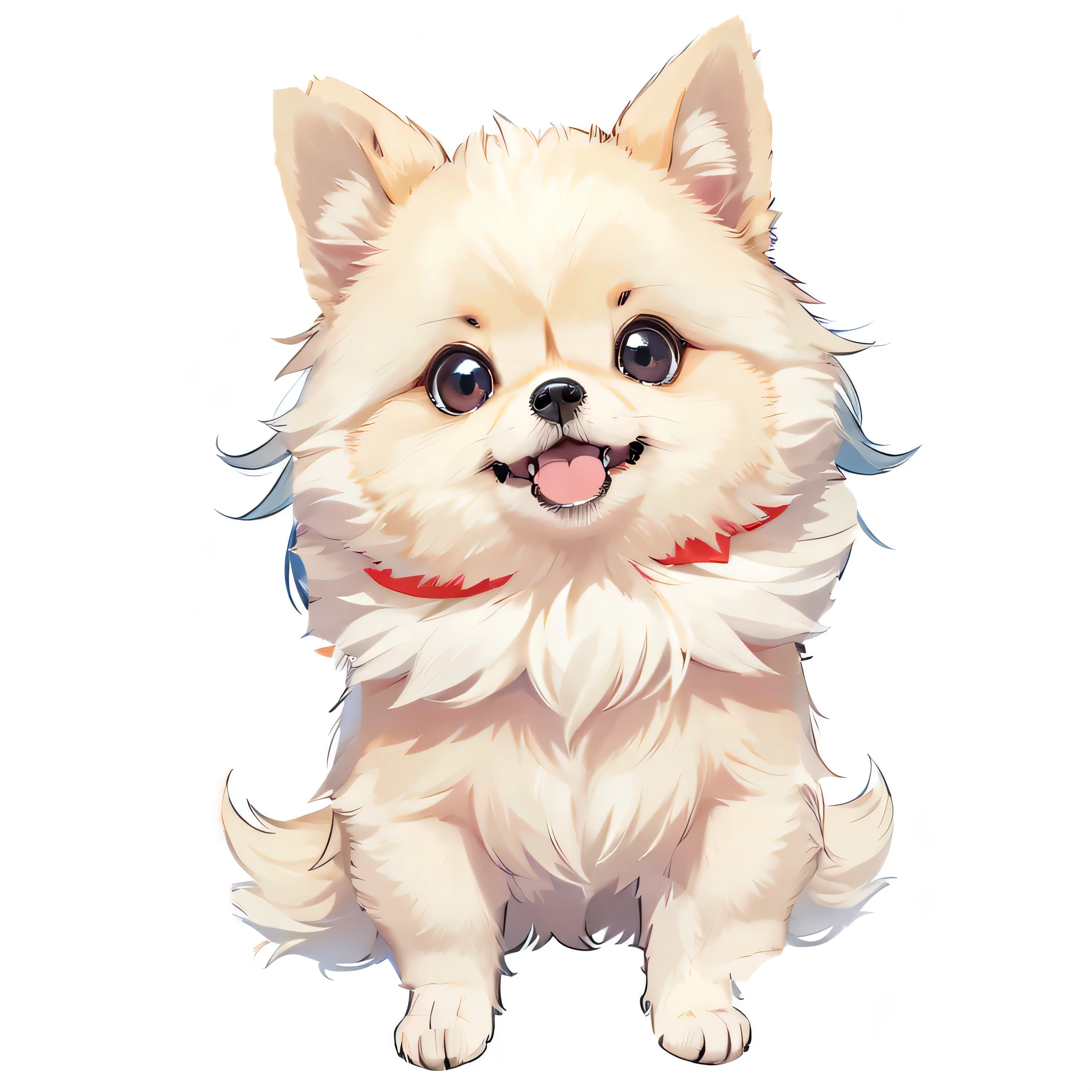 Pomeranian puppy,white background,