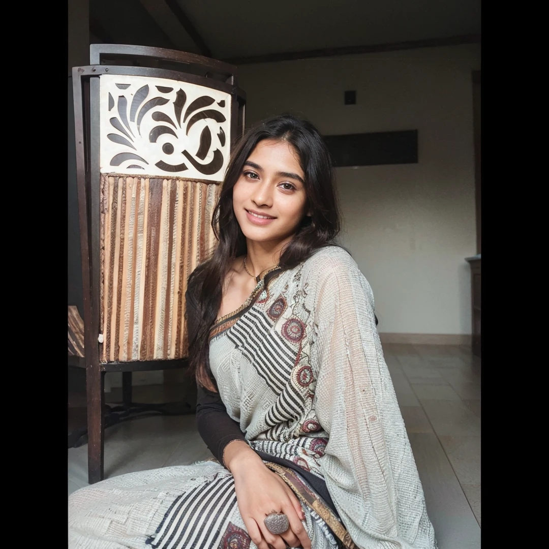 Beautiful ,23 years young Indian girl healthy, ,8k,realistic, raw photo,dark brown hair,fair skin, indian,long hair,clear facial features,, very detailed, 23years old, innocent face, natural wavy hair, high resolution, masterpiece, best quality, intricate details, highly detailed, sharp focus, detailed skin, realistic skin texture, texture, detailed eyes, professional, 4k, charming smile, shot on Canon, 85mm, shallow depth of field, kodak vision color, perfect fit body, extremely detailed, foto_\(ultra\), photorealistic, realistic, post-processing, maximum detail, roughness, real life, ultra realistic, photorealism, photography, 8k uhd, photography