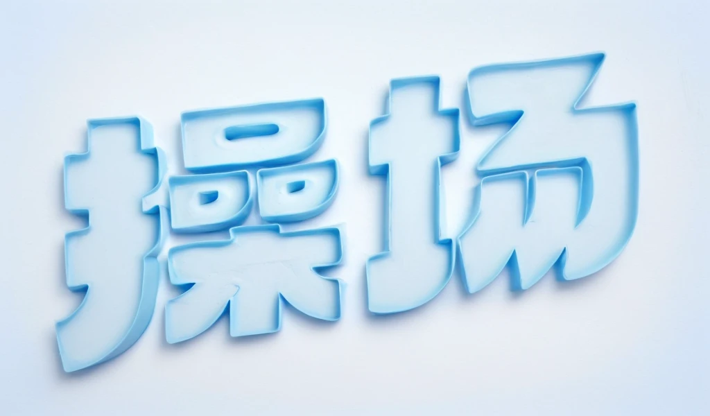 Clay Words,White lettering,Blue Background,Solid color background,masterpiece