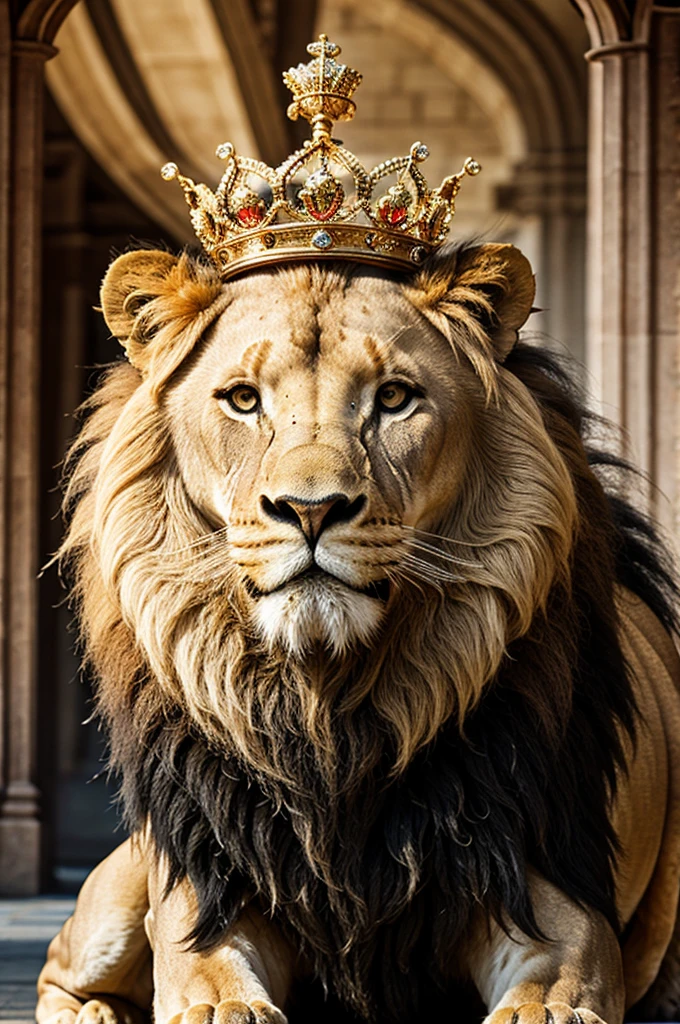Lion with crown