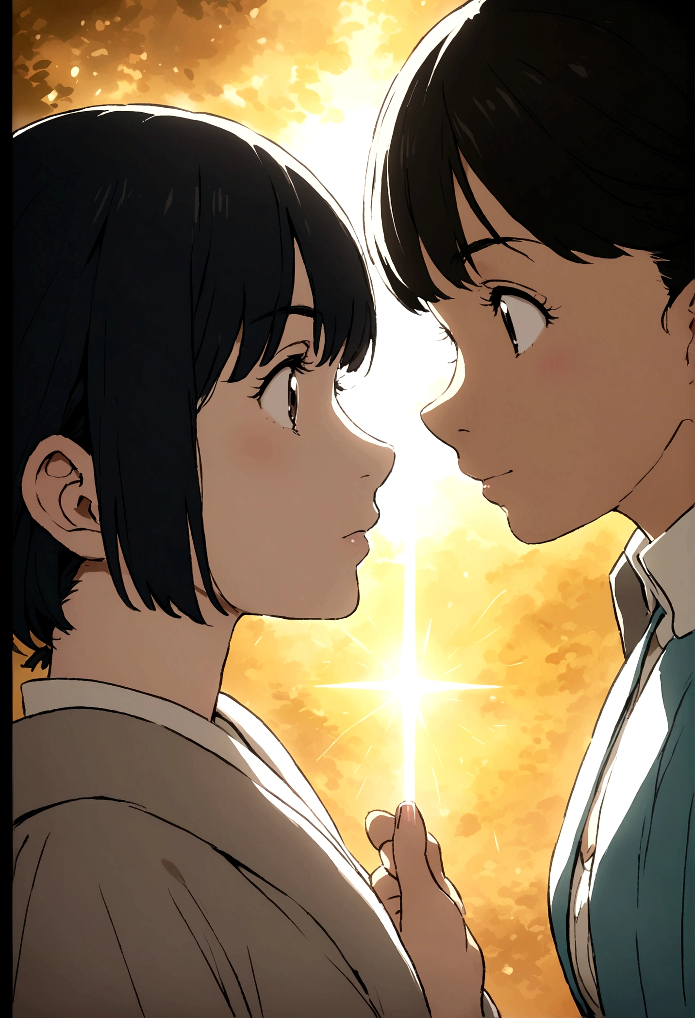 Ghibli、woman、30age Black Hair、Shortcuts