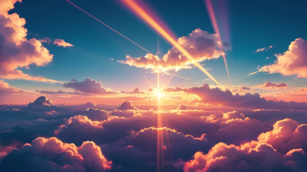 anime, anime, anime art, null, cloud, sun, sunbeam, sunbeam, sunbeam, sunbeam, sunbeam, sunbeam, sun, concept art inspired by Makoto Shinkai, Topics on pixiv, 光とnull間, anime null, anime cloud, 宇宙のnull. by Makoto Shinkai, luminous null heaven background, anime background