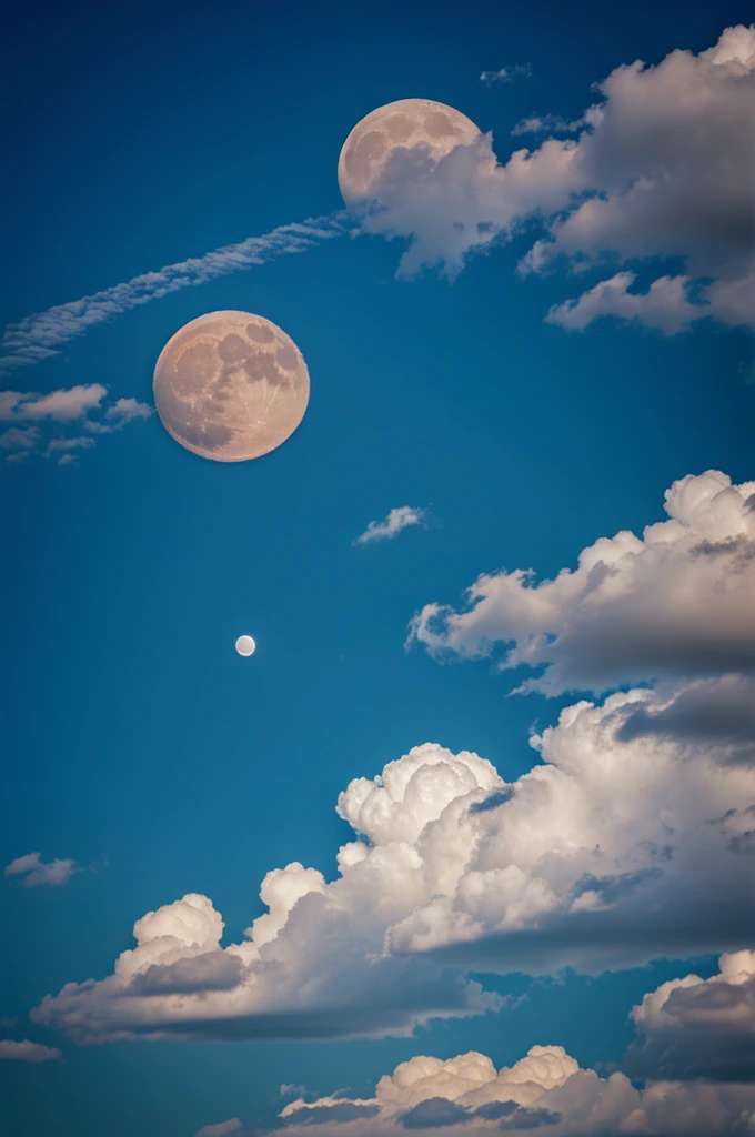 The sky was bright with a giant moon behind the clouds