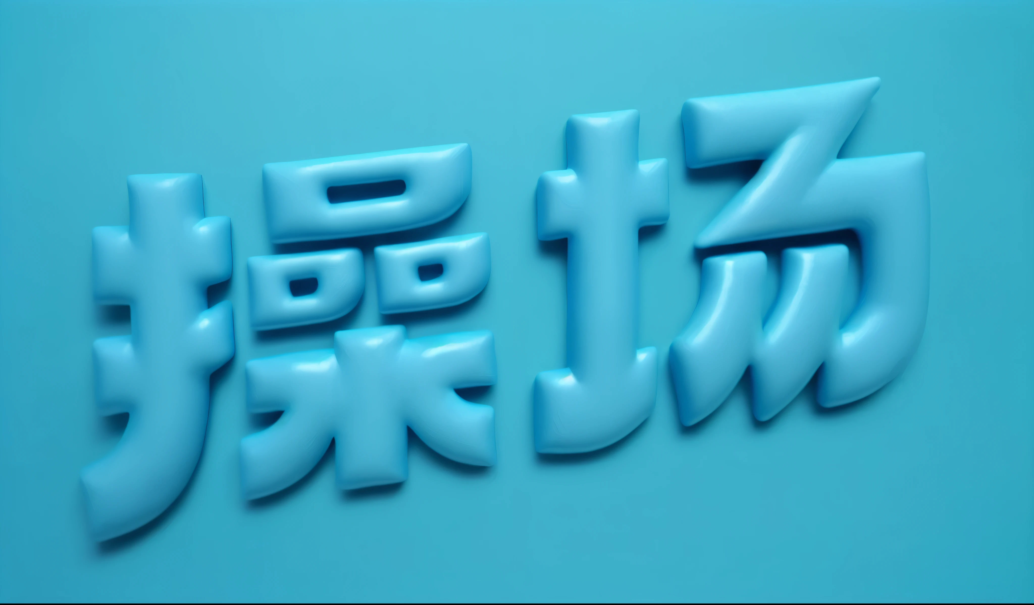 Inflatable Word,blue,Down jacket texture,Solid color background,masterpiece