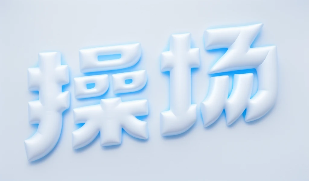 White inflatable words，Down jacket texture，Blue Background，masterpiece