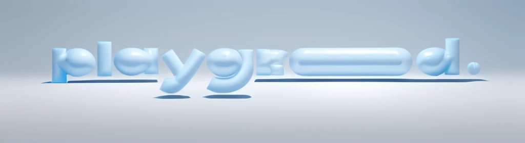 White inflatable words,Down jacket texture,Blue solid background,masterpiece