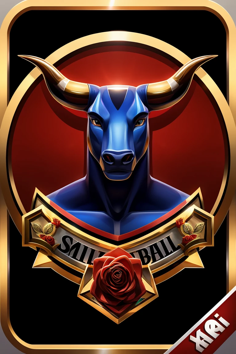 Logo brand logo,Related Bulls,Rose,portrait,badge,Simple design,icon,Well-designed,Modern excellent quality Full HD 9K and natural lighting