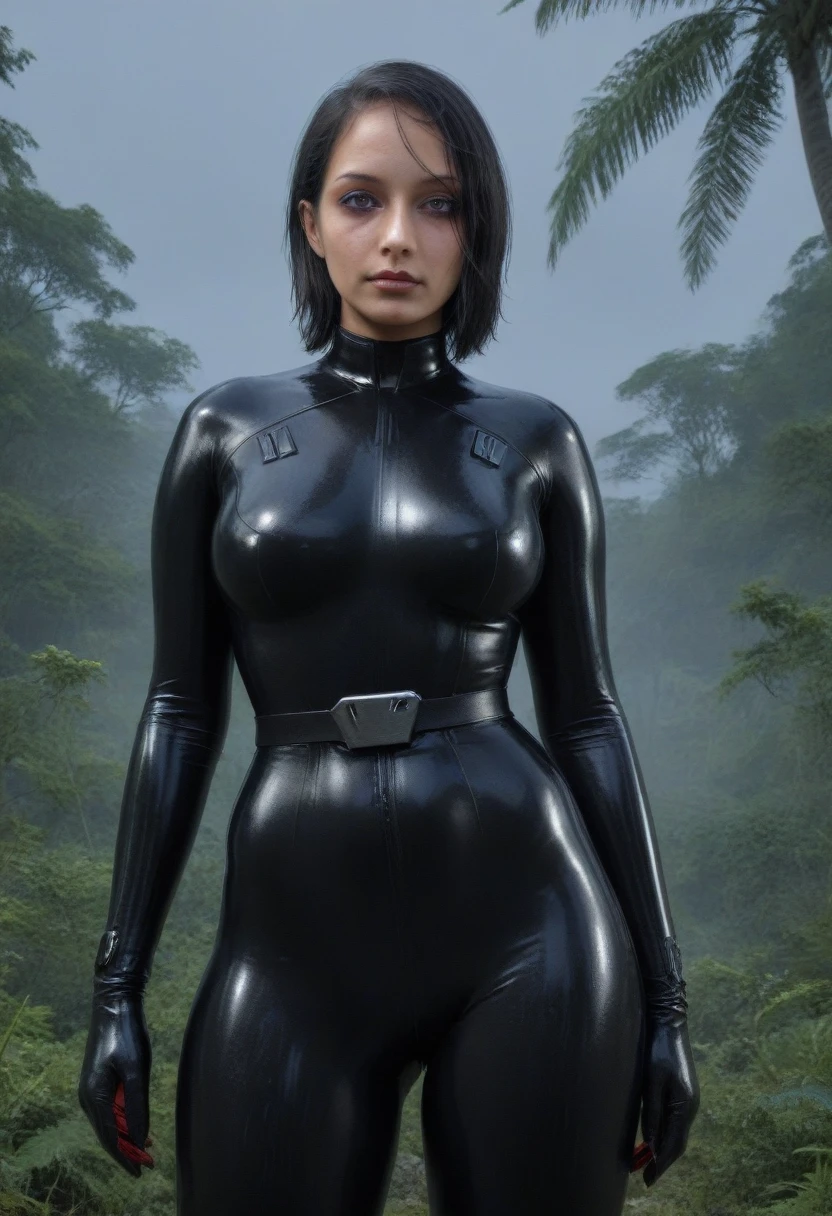 zPDXL, source_anime, BREAK Trilla, ((helmet with red translucent visor)), , armor,black gloves,tight bodysuit,,black pants, BREAK close-up, solo, standing, front view, medium breasts, , wide hips, BREAK x3dce, 3d, jungle background, dense vegetation, rain, night, night sky,
Latex