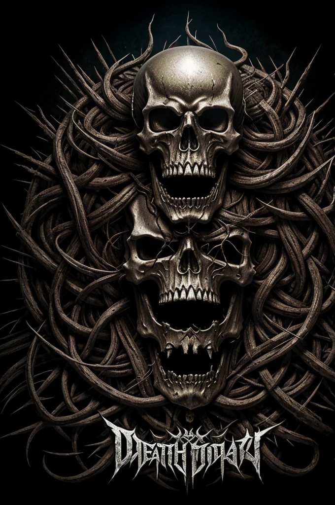 Create a death metal album cover without lyrics