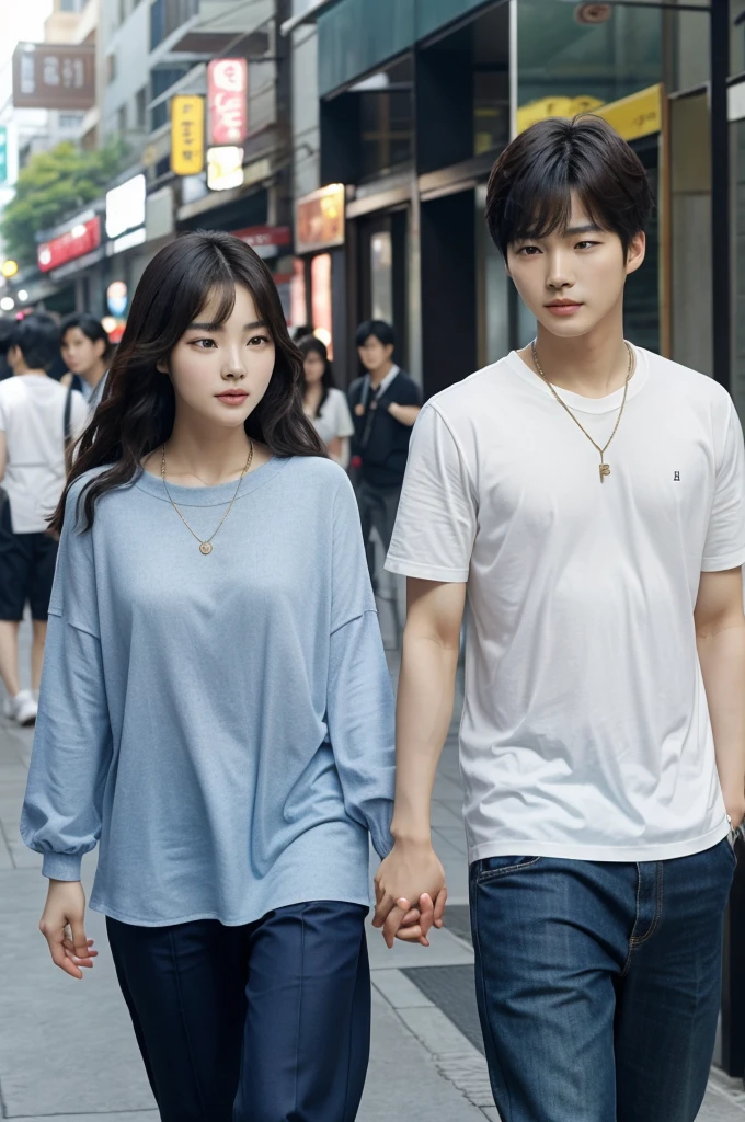 I want a Korean couple.boy something look like Korean actor Rowan and girl look like Korean actress song Hye kyo . they holding each others hand