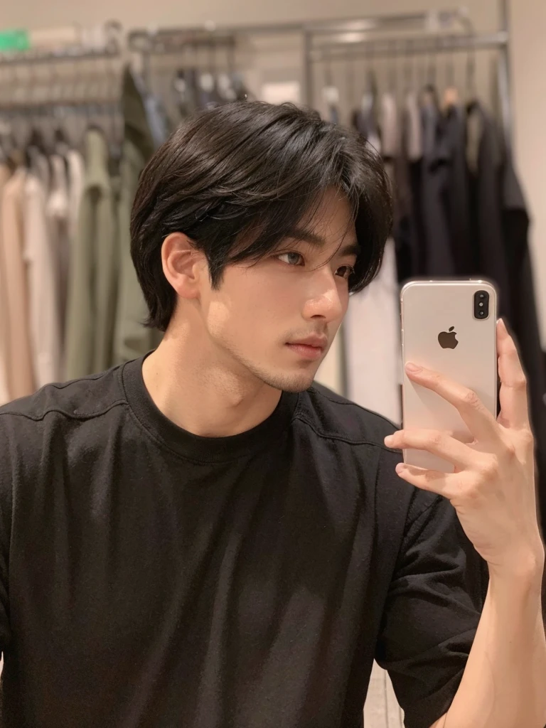 Handsome boy,Black hair,Natural integration