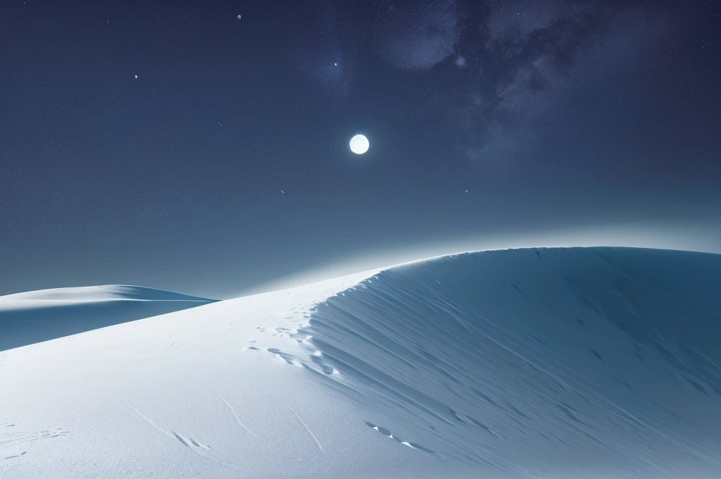 A man is skiing down the mountain, sandy white Moon Landscape, snow dunes, Moon surface, Moon Landscape, barren Moon Landscape, moon light in the top background, 4k wallpaper, 4k wallpaper, Moonlight snow, White desert background, Wallpaper 4k, wallpaper 4k, Minimal Background, Simple wallpaper, Wallpaper HD beautiful, Big white moon background