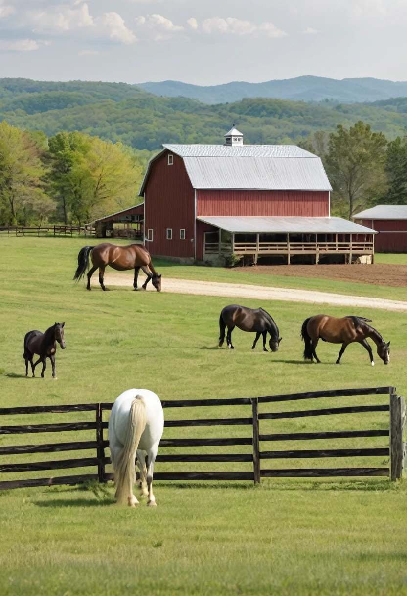 Horse and horse farm and rancher