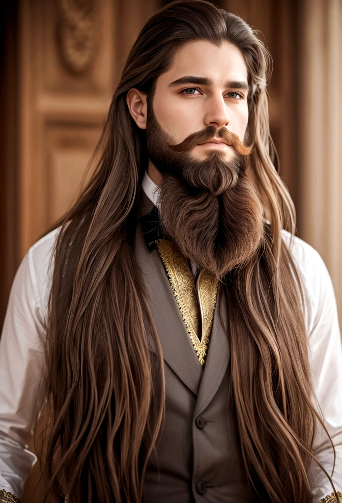 king, beard long hair