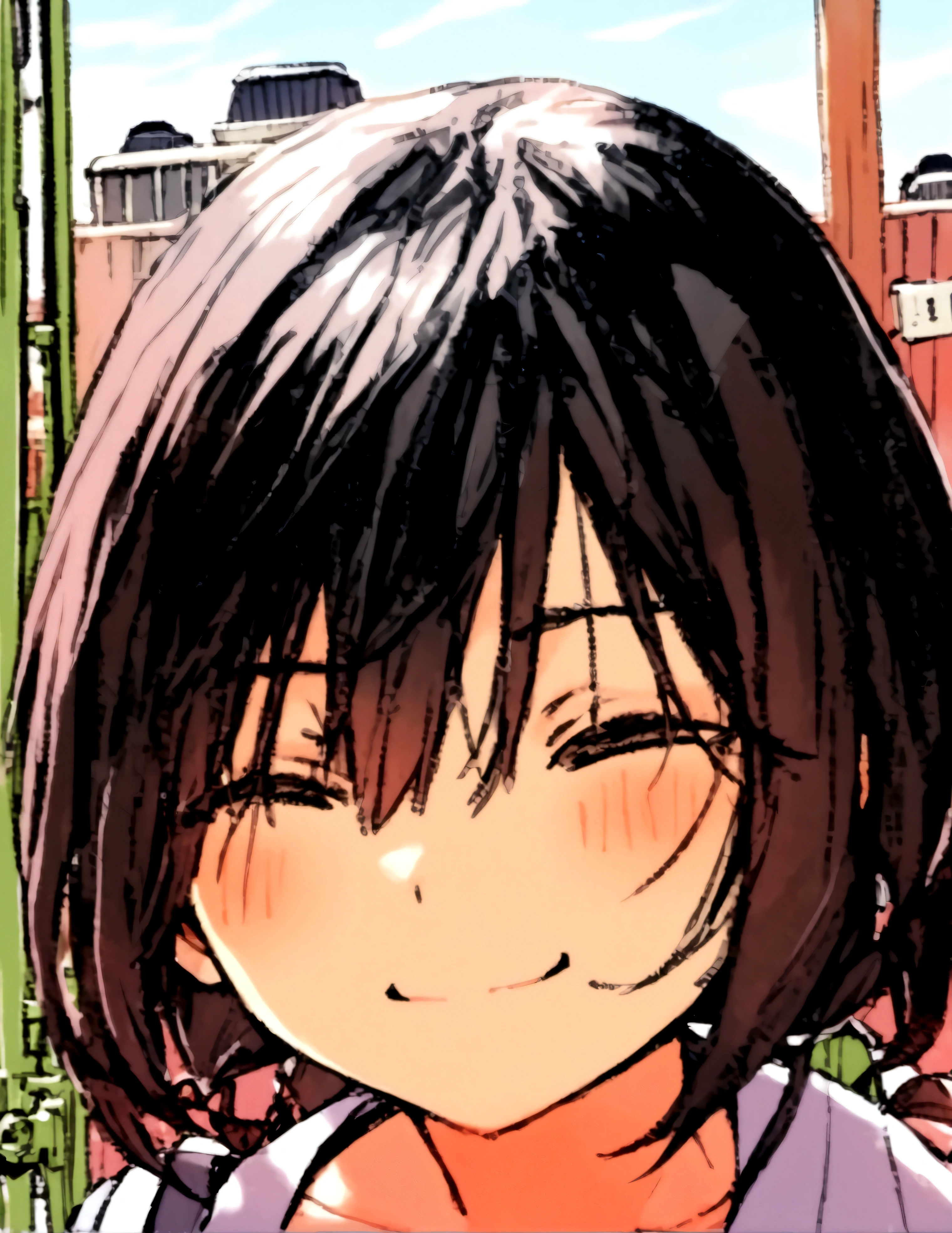 <lora:ham_rifl:1>, monochrome, oekaki,
1girl, artist name, bead bracelet, beads, black hair, blue background, bracelet, branch, brown eyes, cowboy shot, earrings, flower, happy birthday, highres, interlocked fingers, jewelry, looking at viewer, pink flower, plant, print shirt, shadow, shirt, short sleeves, skeb commission, smile, solo, thank you, watch