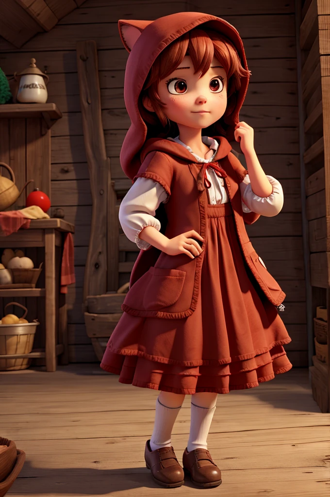 little red riding hood scared by the big bad wolf