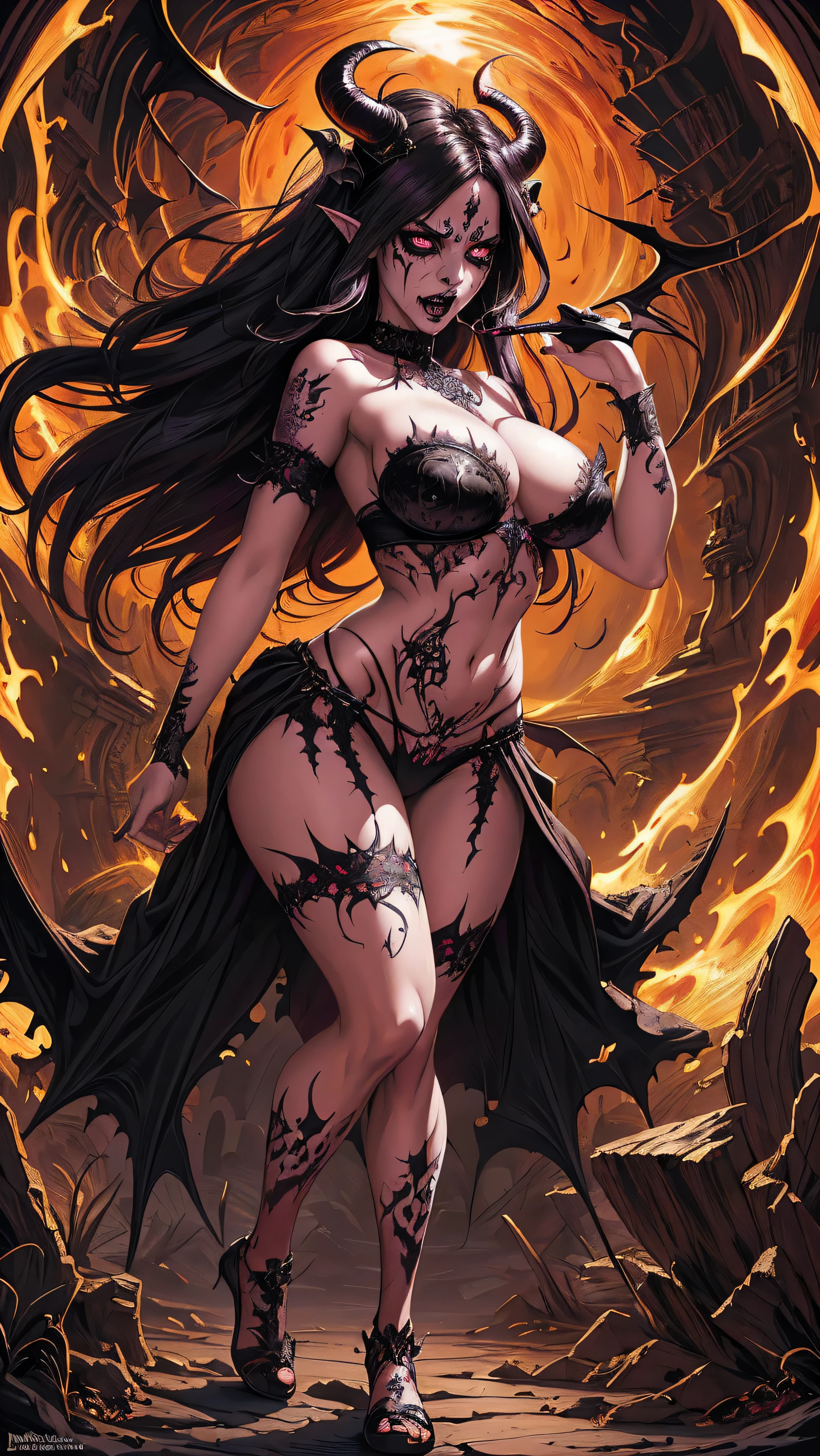 ((Full body photoshoot)), from below, demoness, full body portrait, posing for onlyfans, succubus, day of the dead facepaint and bodypaint, scary detailed art in color, rage, fury, angry expression, , curvy hips, sexy,luring, erotic pwith open legs, ripped, torn lowleg panties, highlled fantasy art, beautiful fantasy art portrait, intricate detailed digital art, highly detailed digital painting, digital art fantasy art, mark brooks detailed, detailed fantasy digital art, amazing detail digital art, close-up portrait demoness skull, by Todd Lockwood, liquid metal girl