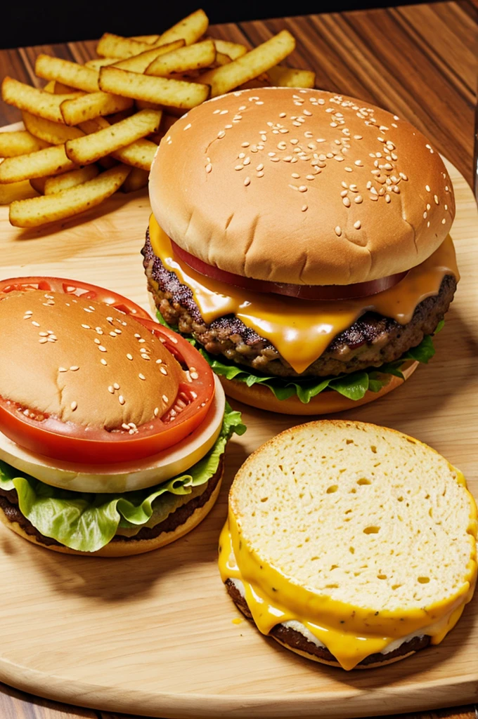 A cheese burger 