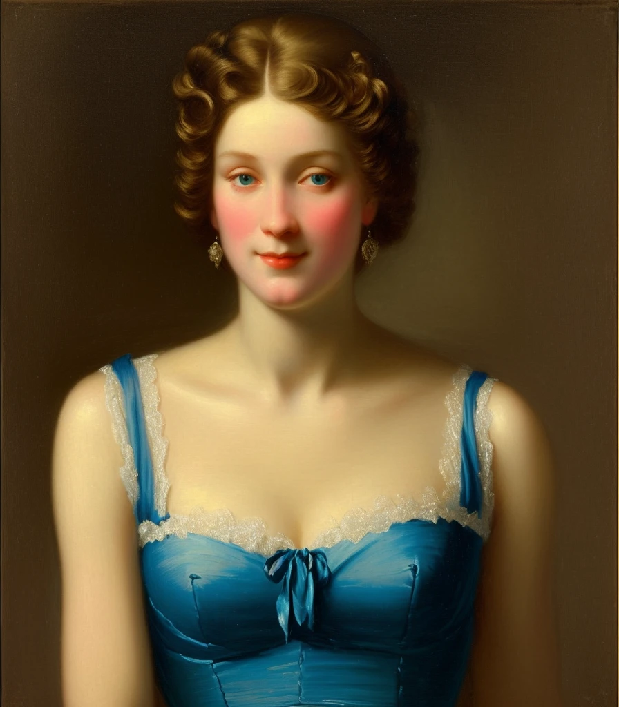 há uma mulher com bobes na cabeça e um vestido, inspirado em Jean-Étienne Liotard, inspirado em Cindy Sherman, retrato no estilo craola, retrato sem nudez vestido, john currin, inspirado por Henriette Wyeth, no estilo de Norman Rockwell, inspirado em Henry Raeburn, retrato n - 9, retrato de transformação