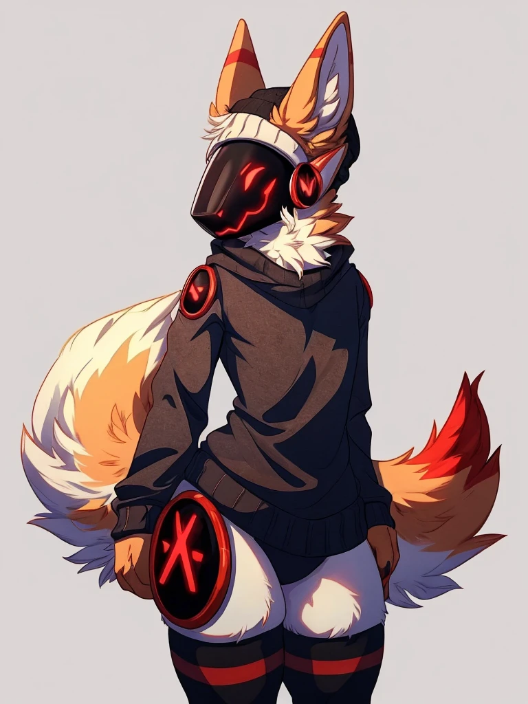 Dragon, anthro, long neck, green body, wide hips, large breast, Cyberpunk, wing son her back, bottomless, breast, 3/4 view, cute blushing, bare chest, looking back, butt, jacket, (8k), (4k), high definition , bottomless, heart pattern on butt, blushing, cute
