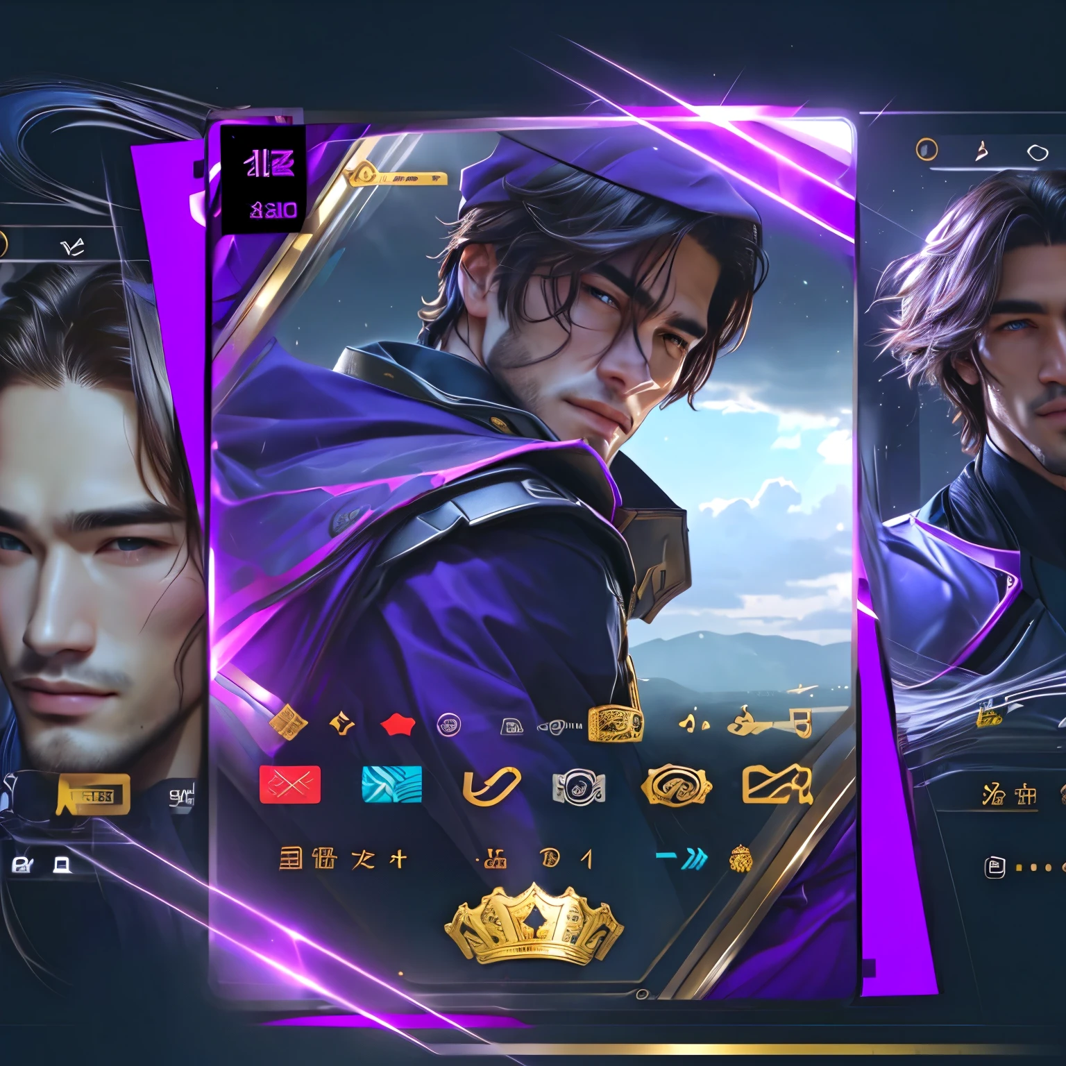 a man with a realistic and handsome face