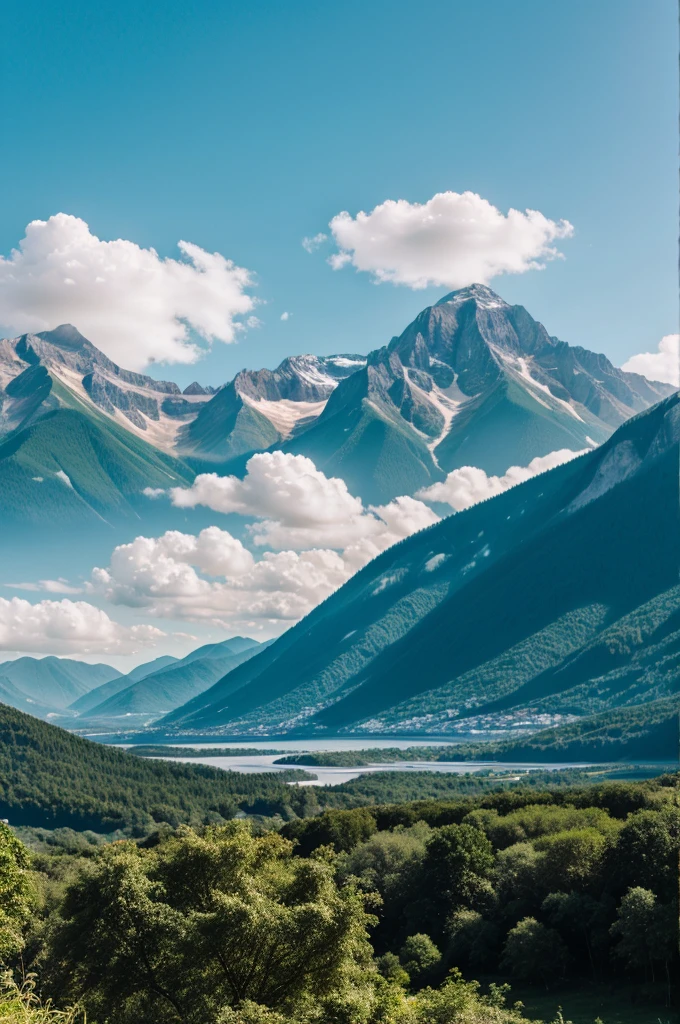 green view sky and mountain