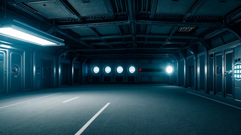 area51 Secret Location, hall, laboratory, Surreal, UFO light, Clear focus, Highly detailed numbers, Ultra Detailed, 4K