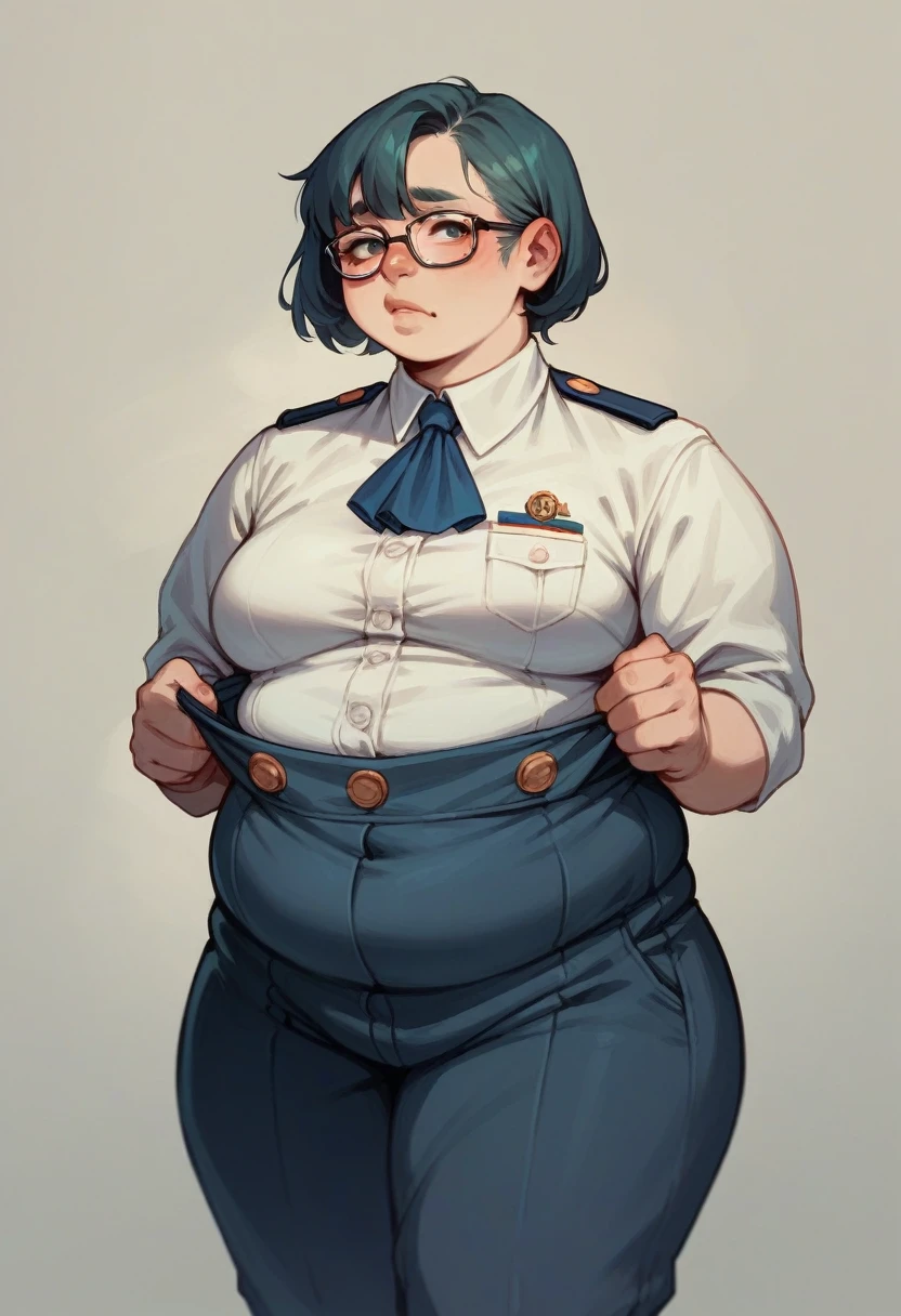 masterpiece, best quality, ultra-detailed, Potrait of beautiful , (chubby) (sexly), (plump), (curvy), (sexly), (Nude), ((tomboy)), (アニメ), (Saggy breasts), (Plump), ((very short hair)), (boyish), (muscular), (little brat), (naughty), (young), (overweight), (Short Hair), (pudge face), (cute), ((thick)), (American), (Gray Hair), (tan)
