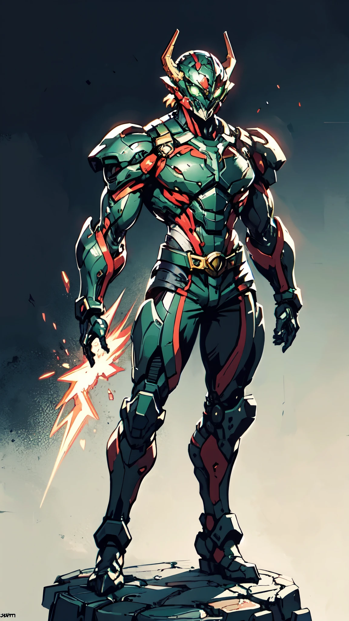 A man wearing a full-face helmet, a fantasy-style biotech armored combat suit, green eyes, (a composite layered chest armor), fully enclosed shoulder guards, matching arm and leg guards, the belt is adorned with dragon claw grasping orbs, (the color scheme is primarily black with red accents), the design balances heavy with agility, a high-tech bio-mecha armor, (Armor Concept Inspired by Dragons, stand on the top of a skyscraper in a futuristic sci-fi city), this character embodies a finely crafted fantasy-surreal style armored hero in anime style, exquisite and mature manga art style, (element, plasma, energy, the armor glows), ((male:1.5)), metallic, real texture material, dramatic, high definition, best quality, highres, ultra-detailed, ultra-fine painting, extremely delicate, professional, perfect body proportions, golden ratio, anatomically correct, symmetrical face, extremely detailed eyes and face, high quality eyes, creativity, RAW photo, UHD, 32k, Natural light, cinematic lighting, masterpiece-anatomy-perfect, masterpiece:1.5