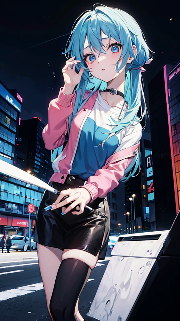 anime girl with blue hair smoking a cigarette in a city, 2 d anime style, anime style 4 k, 1 7 ปี - anime girlชาวเยอรมันอายุมาก, Anime pictures of cute girls, anime wallpaper 4k konachan ที่ดีที่สุด, anime wallpaper, anime styled, an anime girl, anime girl, emo anime girl, (anime girl), anime style