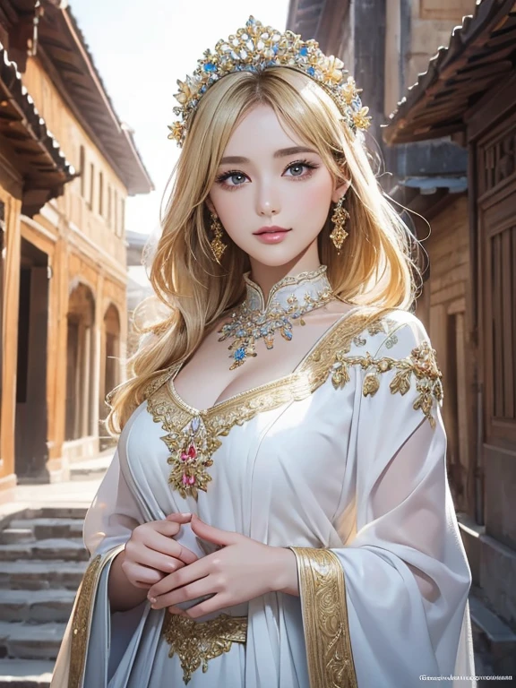 tmasterpiece,Highest image quality,super detailing,Best quality ,Extremely Delicately Beautiful, Very meticulous,Best quality, offcial art, extremely detaild的 CG unified 8k wallpapers, Ana de Armas portrait photo, blond hair blue eyes,Radiant skin and radiant eyes:1.1), pretty skin, lamplight, (Detailed lighting:1.2), (Beautiful and detailed light:1.3), Nice business suit, deep understanding, The beautiful, iintricate, digitial painting, smooth private parts, Focus sharp, The end of the world, Epic reality, (HighDynamicRange:1.4), captivating curves,(pastel colour:1.4), Bigchest,apocalyptic, giving up, com cores neutras, natta, Screen space refraction, (Complicated details, ultra - detailed:1.3), Dream Catcher Necklace,art stations, Cinema lenses, vignet, the complex background, buliding,Enchanted smile,detailed back ground,Dream catcher earrings in various colors,white colors,in pink,purpleish color,red colour,blue colors,orange colors,green color,cyan colors,),