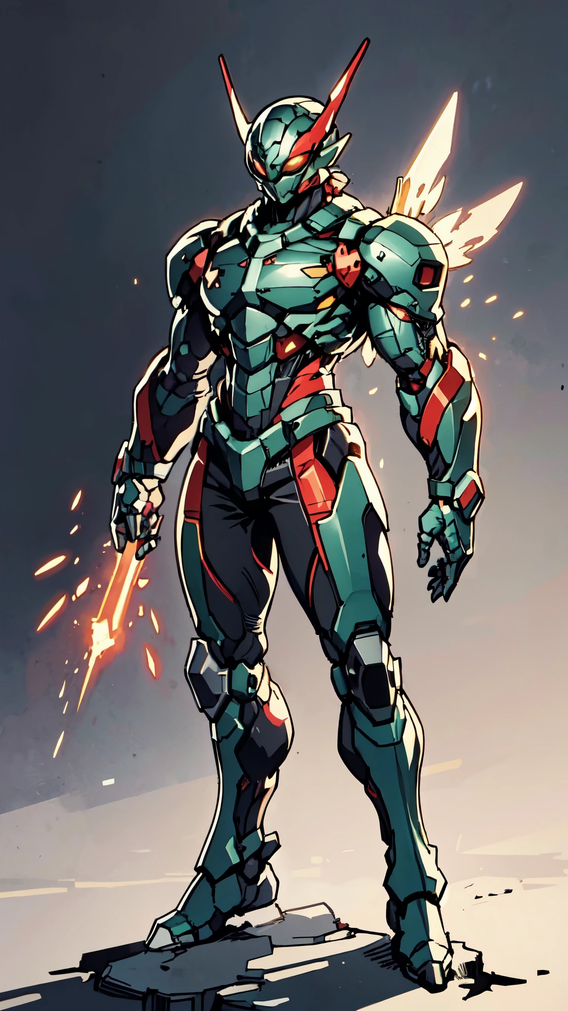 A man wearing a full-face helmet, a fantasy-style biotech armored combat suit, green eyes, (a composite layered chest armor), fully enclosed shoulder guards, matching arm and leg guards, the belt is adorned with dragon claw grasping orbs, (the color scheme is primarily black with red accents), the design balances heavy with agility, a high-tech bio-mecha armor, (Armor Concept Inspired by Dragons, stand on the top of a skyscraper in a futuristic sci-fi city), this character embodies a finely crafted fantasy-surreal style armored hero in anime style, exquisite and mature manga art style, (element, plasma, energy, the armor glows), ((male:1.5)), metallic, real texture material, dramatic, high definition, best quality, highres, ultra-detailed, ultra-fine painting, extremely delicate, professional, perfect body proportions, golden ratio, anatomically correct, symmetrical face, extremely detailed eyes and face, high quality eyes, creativity, RAW photo, UHD, 32k, Natural light, cinematic lighting, masterpiece-anatomy-perfect, masterpiece:1.5