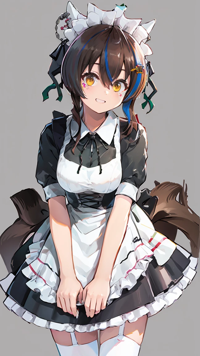 (((Maid clothes)))), (((big)))), Drunk Eyes, Daitaku Helios