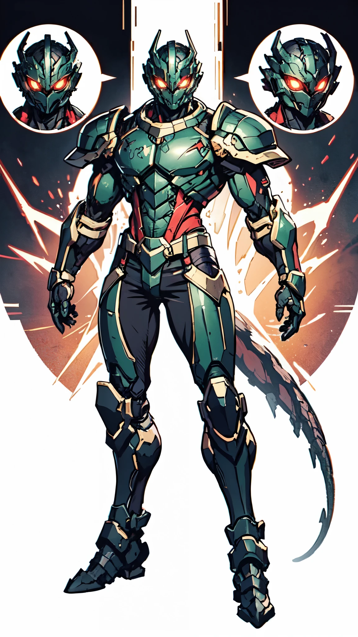 A man wearing a full-face helmet, a fantasy-style biotech armored combat suit, green eyes, (a composite layered chest armor), fully enclosed shoulder guards, matching arm and leg guards, the belt is adorned with dragon claw grasping orbs, (the color scheme is primarily black with red accents), the design balances heavy with agility, a high-tech bio-mecha armor, (Armor Concept Inspired by Dragons, stand on the top of a skyscraper in a futuristic sci-fi city), this character embodies a finely crafted fantasy-surreal style armored hero in anime style, exquisite and mature manga art style, (element, plasma, energy, the armor glows), ((male:1.5)), metallic, real texture material, dramatic, high definition, best quality, highres, ultra-detailed, ultra-fine painting, extremely delicate, professional, perfect body proportions, golden ratio, anatomically correct, symmetrical face, extremely detailed eyes and face, high quality eyes, creativity, RAW photo, UHD, 32k, Natural light, cinematic lighting, masterpiece-anatomy-perfect, masterpiece:1.5