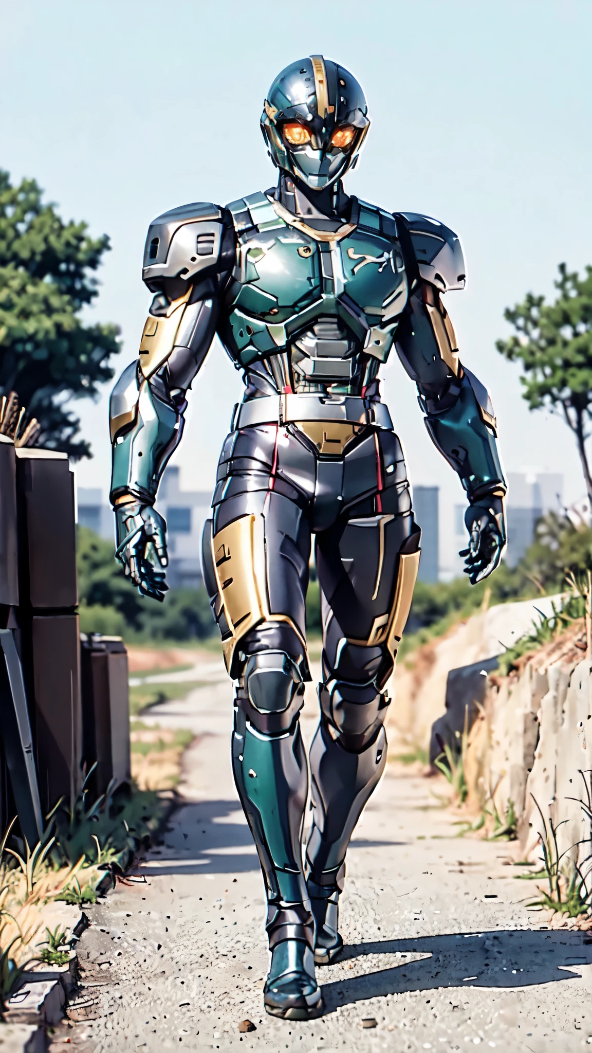 A man wearing a full-face helmet, a fantasy-style biotech armored combat suit, green eyes, (a composite layered chest armor), fully enclosed shoulder guards, matching arm and leg guards, the belt is adorned with dragon claw grasping orbs, (the color scheme is primarily black with red accents), the design balances heavy with agility, a high-tech bio-mecha armor, (Armor Concept Inspired by Dragons, stand on the top of a skyscraper in a futuristic sci-fi city), this character embodies a finely crafted fantasy-surreal style armored hero in anime style, exquisite and mature manga art style, (element, plasma, energy, the armor glows), ((male:1.5)), metallic, real texture material, dramatic, high definition, best quality, highres, ultra-detailed, ultra-fine painting, extremely delicate, professional, perfect body proportions, golden ratio, anatomically correct, symmetrical face, extremely detailed eyes and face, high quality eyes, creativity, RAW photo, UHD, 32k, Natural light, cinematic lighting, masterpiece-anatomy-perfect, masterpiece:1.5