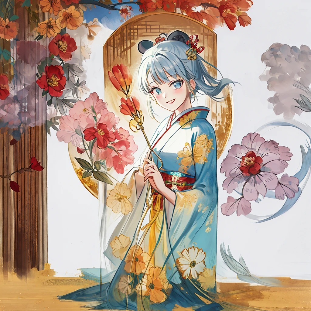 Exquisite work。girl,A smile,antiquity