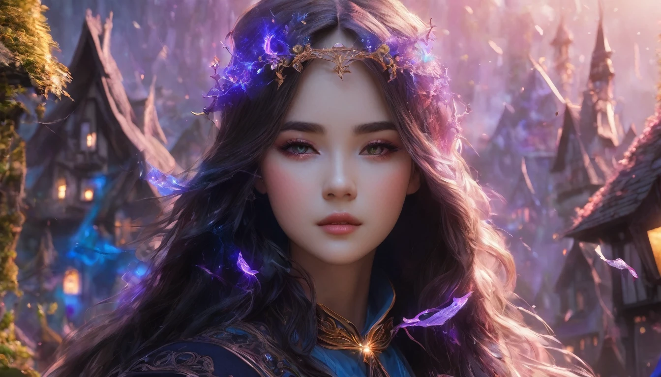 girl　Fantasy World、Cute female wizard　4K