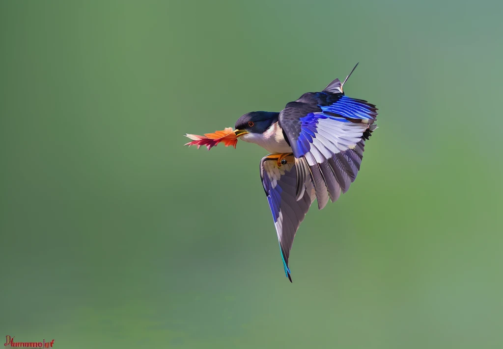 There is a bird flying,A fish in his mouth, author:Jurgen von Hondberg, author Dietmar Damerau, Stunning beauty, author:Jan Kupecky, author:Paul Bird (Paul Bird), author:Ibrahim Kodra, Colorful bird, By Jan Rustem, Close-up portrait shooting, beautiful picture, Vibrant colors. Clear focus. Wow!