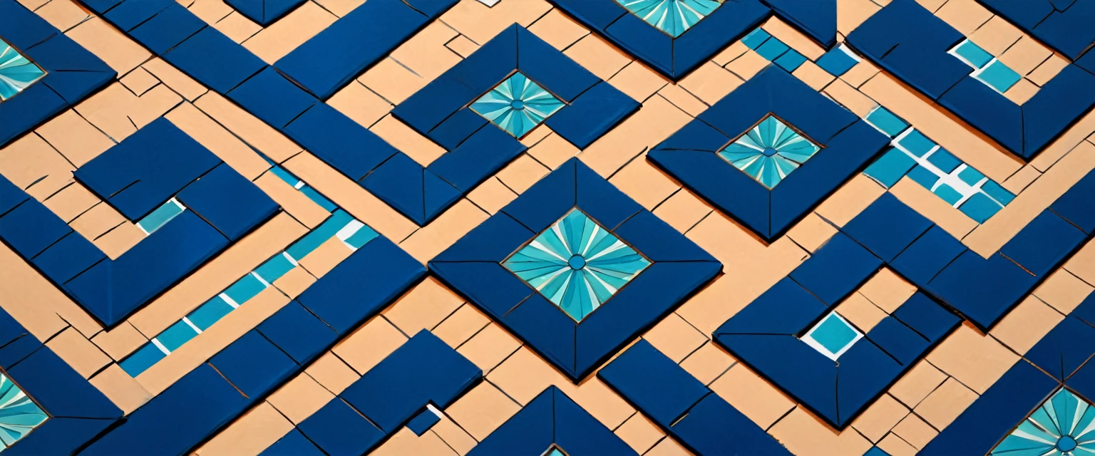 mosaic tile drawing