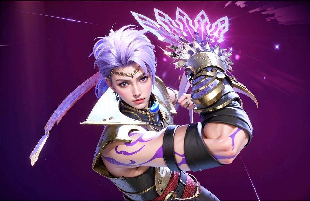 Handsome boy, best quality, photo, 4k,looking at viewer,full body,wear platinum armor,
